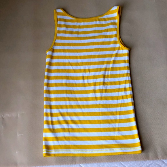 Yellow and white striped tank top - Picture 2 of 2
